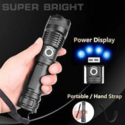 Rechargeable Zoom 5500 mAh LED Flashlight USB Torch Light
