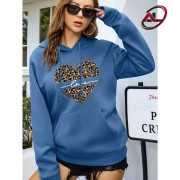 Ladies Premium Quality Winter Hoddies (Sea Blue)