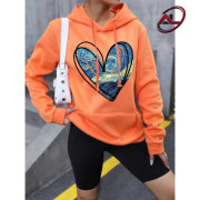 Ladies Premium Quality Winter Hoddies (Orange Bangi)